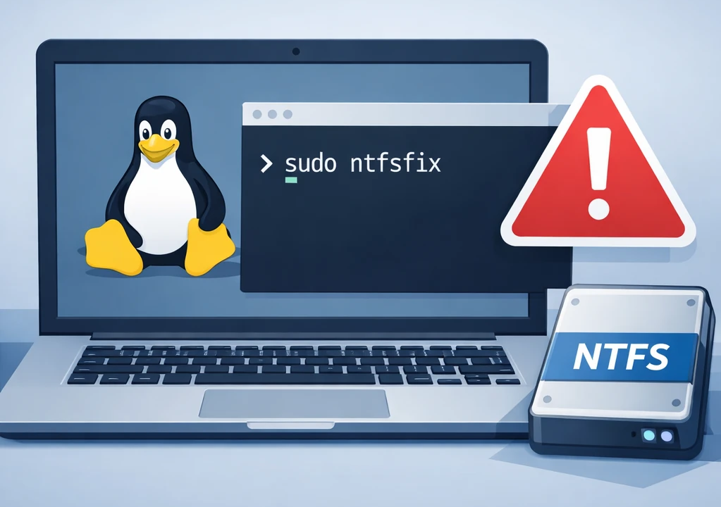 حل خطای Mount نشدن پارتیشن NTFS در لینوکس (wrong fs type / bad superblock)