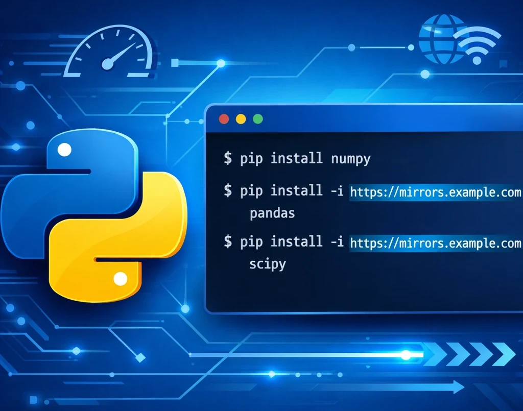 تغییر سرور PyPI در pip برای دور زدن محدودیت اینترنت و افزایش سرعت نصب پکیج‌ها