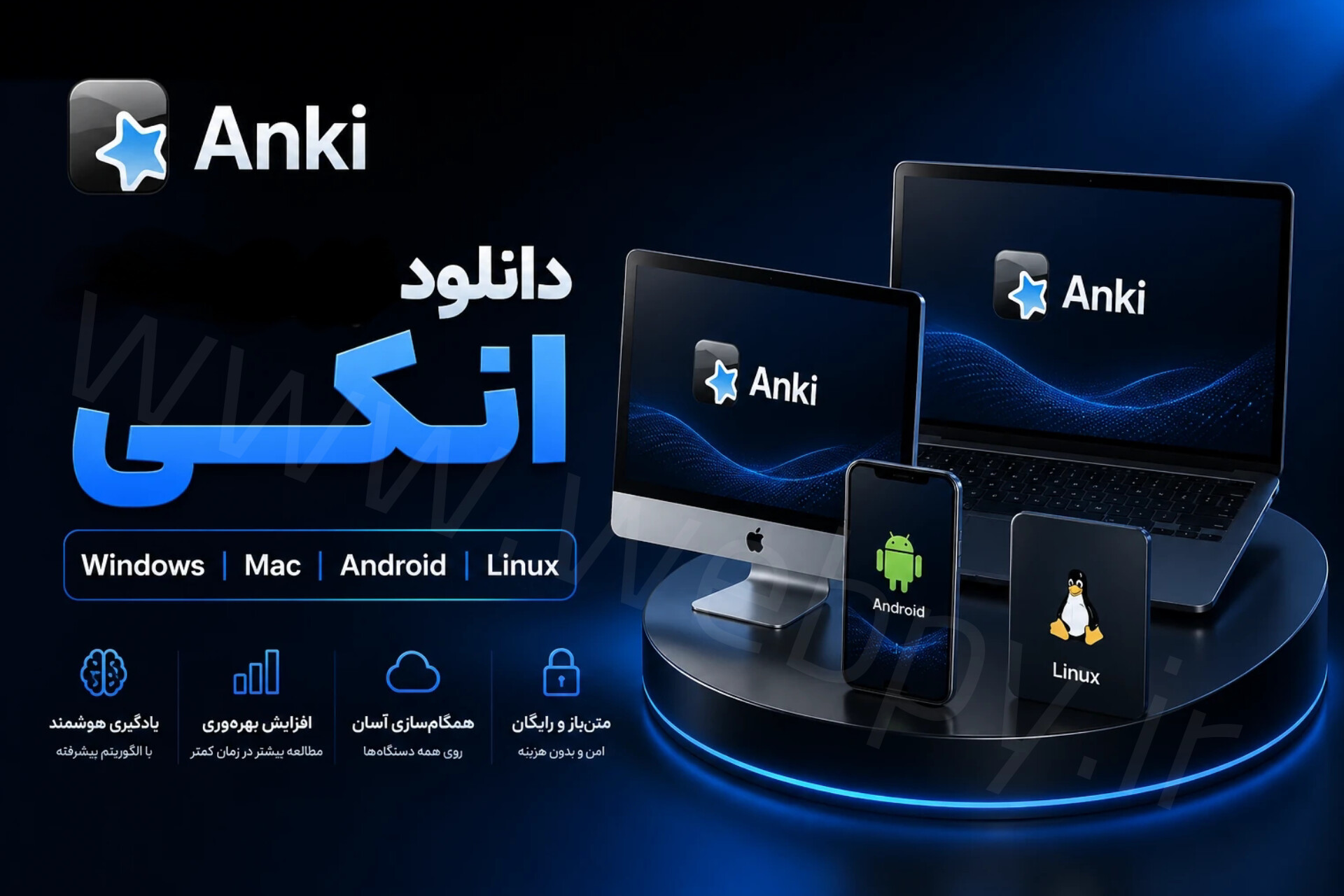 دانلود نرم افزار Anki | انکی فلش کارت هوشمند برای یادگیری سریع | نسخه ویندوز، اندروید، مک و لینوکس