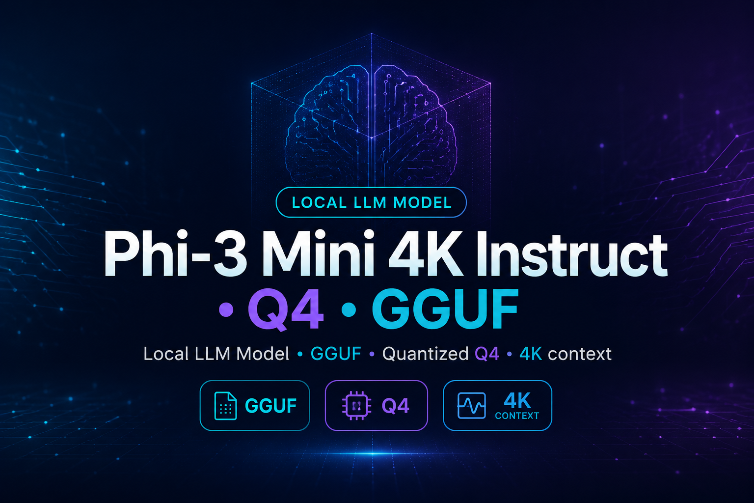دانلود مدل Phi-3 Mini 4K Instruct نسخه GGUF با کوانتایز Q4 برای لوکال LLM