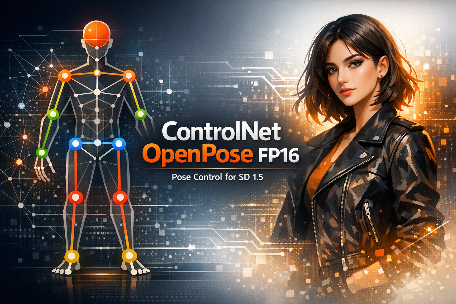 دانلود ControlNet OpenPose FP16 برای Stable Diffusion 1.5 و ComfyUI